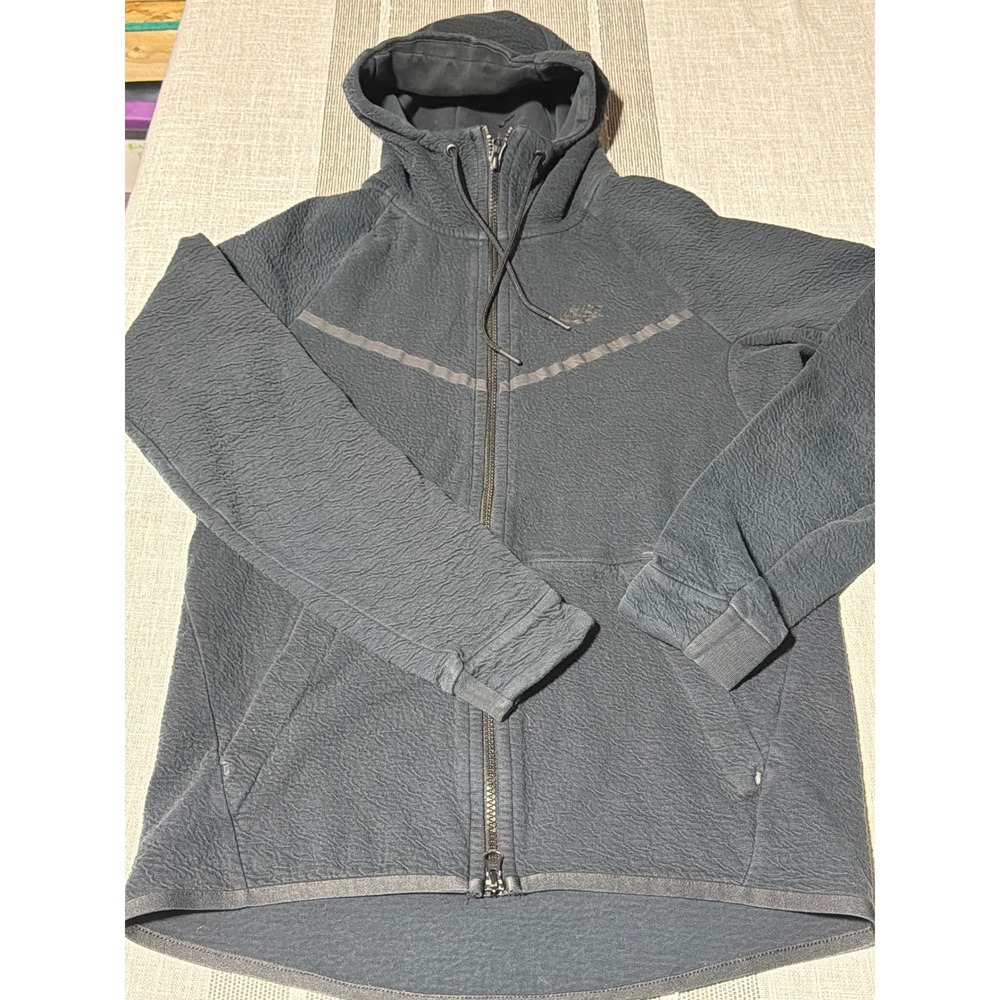 Nike Sportswear Tech Fleece Full Zip Hoodie Jacket Mens Charcoal Gray/black